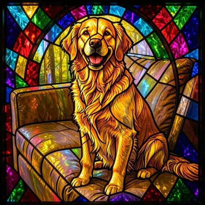 The photo as Stained glass