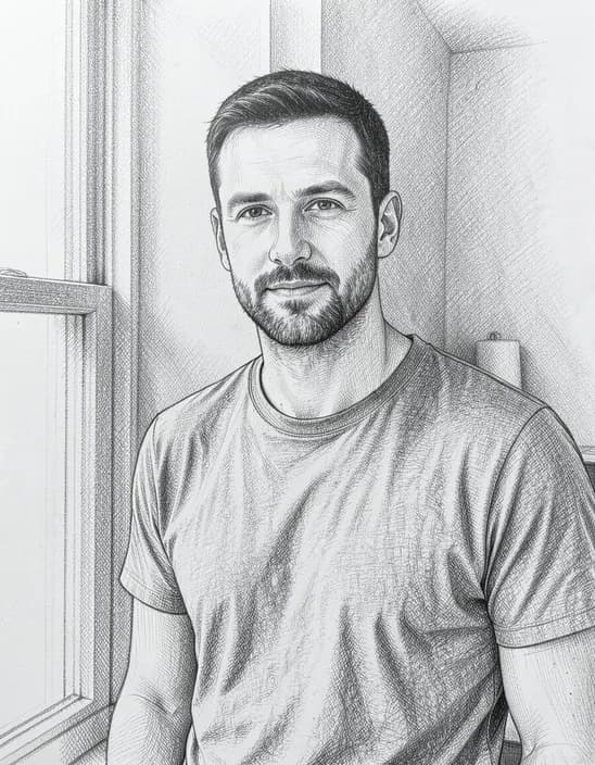 The photo as Pencil sketch