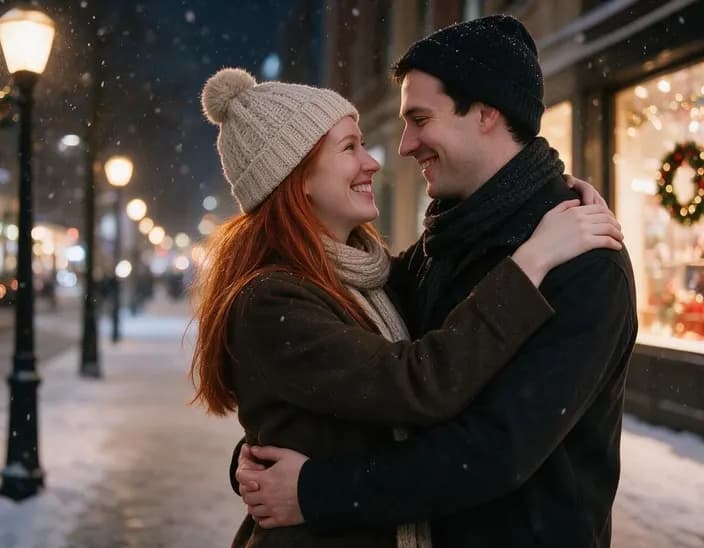 The photo as Snowy night