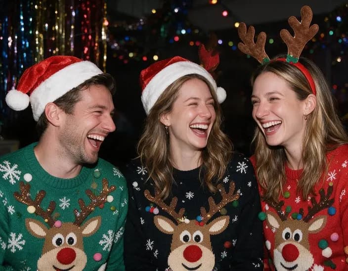 The photo as Ugly sweater party
