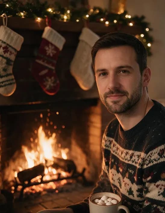 The photo as By the fireplace