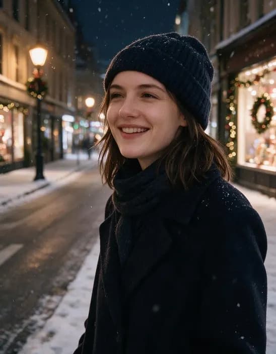 The photo as Snowy night